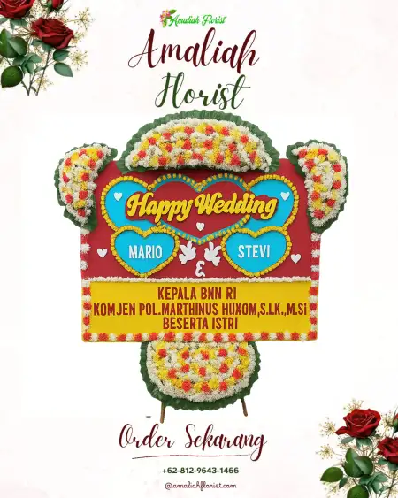 Papan Bunga Pernikahan Buayan